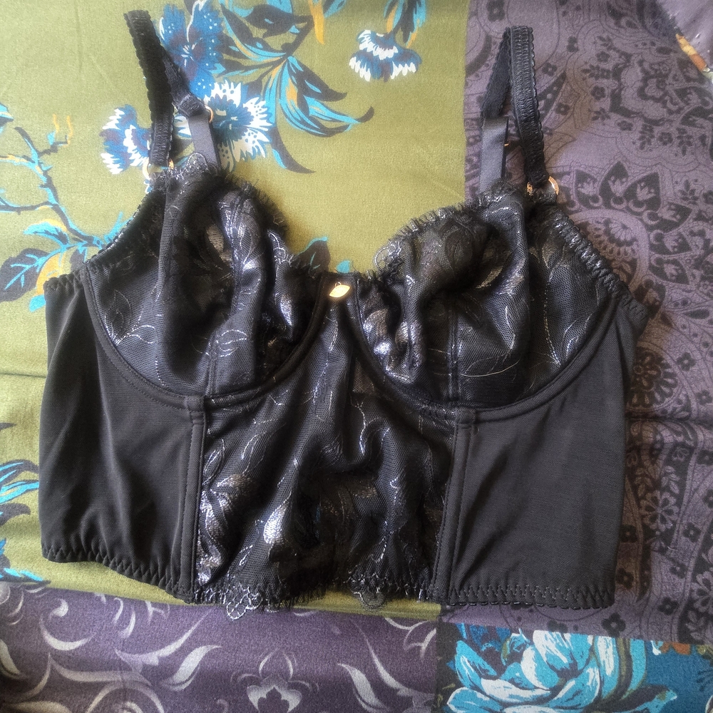 Sofia by Sofia Vergara Black Floral Lace Bra